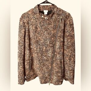 Chico's Brown Snakeskin Jacket